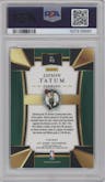 Jayson Tatum from the 2017-18 Panini Select set featuring a Tri-Color parallel graded by PSA and given an overall grade of 10.