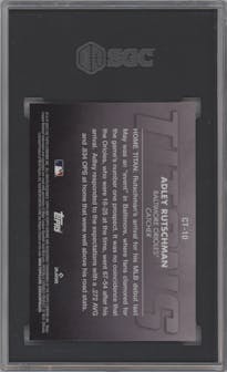 Adley Rutschman from the 2023 Topps Chrome set graded by SGC and given an overall grade of 10.
