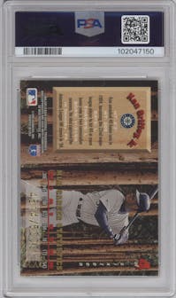 Ken Griffey Jr. from the 1995 Leaf Limited set graded by PSA and given an overall grade of 9.