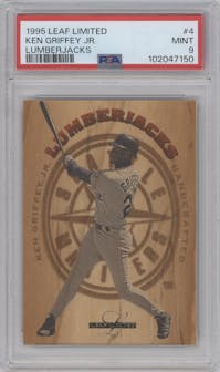 Ken Griffey Jr. from the 1995 Leaf Limited set graded by PSA and given an overall grade of 9.