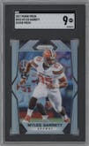 Myles Garrett from the 2017 Panini Prizm set featuring a Prizm parallel graded by SGC and given an overall grade of 9.
