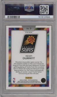 Kevin Durant from the 2023-24 Panini Spectra set graded by PSA and given an overall grade of 9.