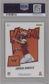 Jayden Daniels from the 2024 Panini Absolute set graded by PSA and given an overall grade of 9.