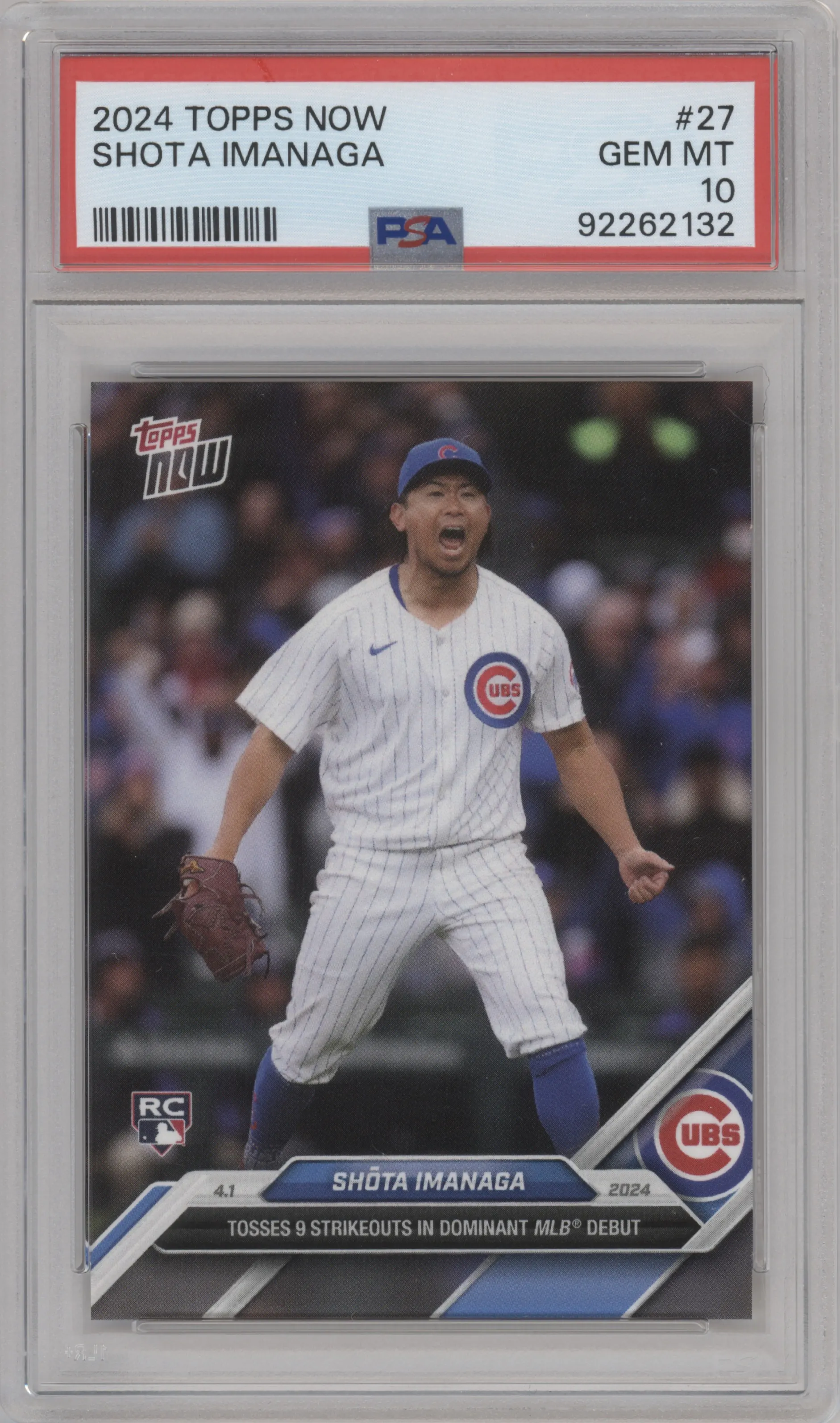 2024 Topps Now Shota Imanaga PSA 10