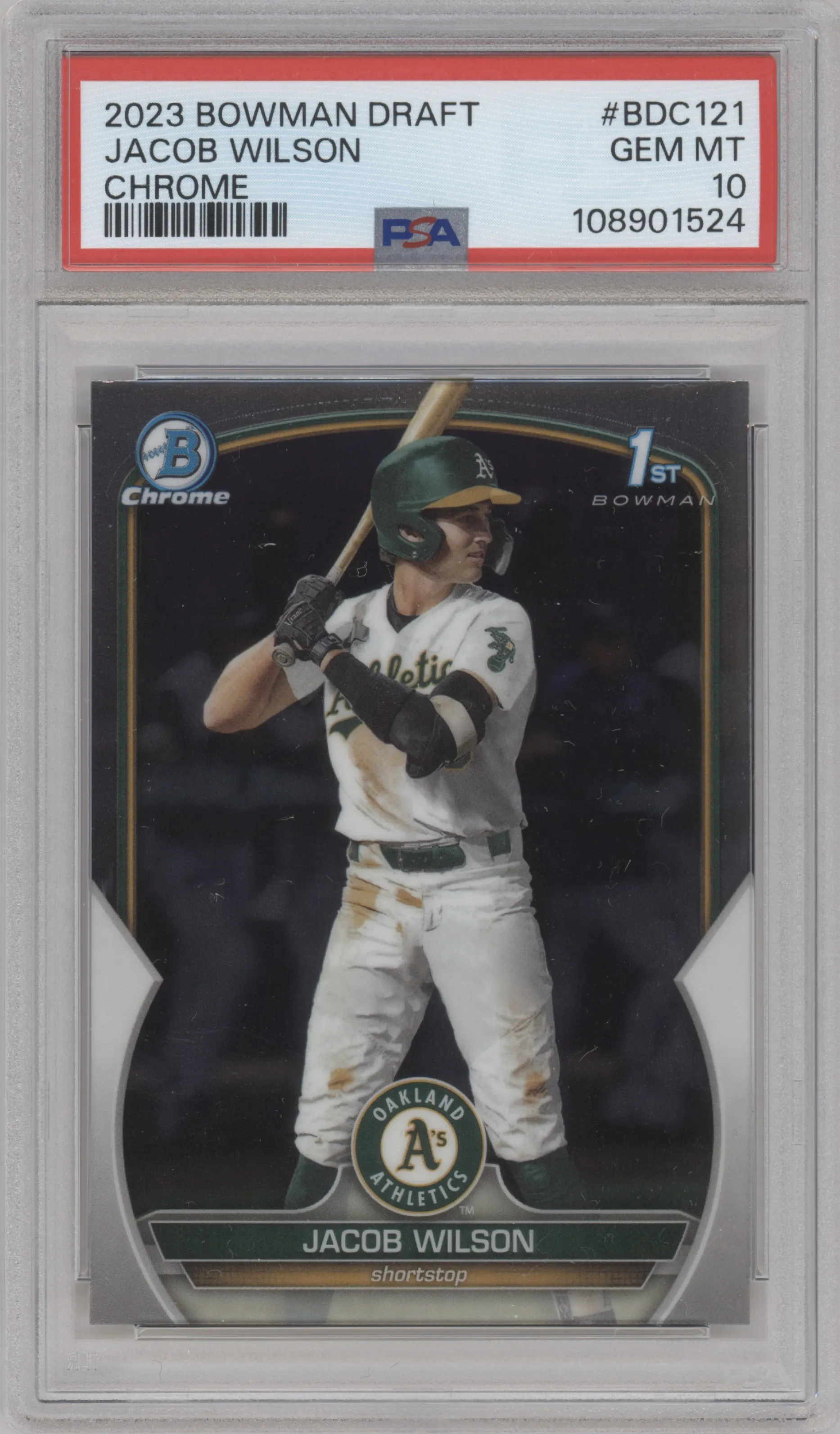 2023 Bowman Draft Chrome Jacob Wilson #BDC-121 PSA 10
