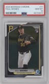 Paul Skenes from the 2024 Bowman Chrome set graded by PSA and given an overall grade of 10.