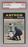Joe Morgan from the 1971 Topps set graded by PSA and given an overall grade of 7.
