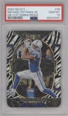 Michael Pittman Jr. from the 2022 Panini Select set featuring a Die-Cut Zebra parallel graded by PSA and given an overall grade of 10.