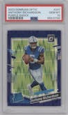 Anthony Richardson from the 2023 Donruss Optic set featuring a  Purple Shock parallel graded by PSA and given an overall grade of 10.