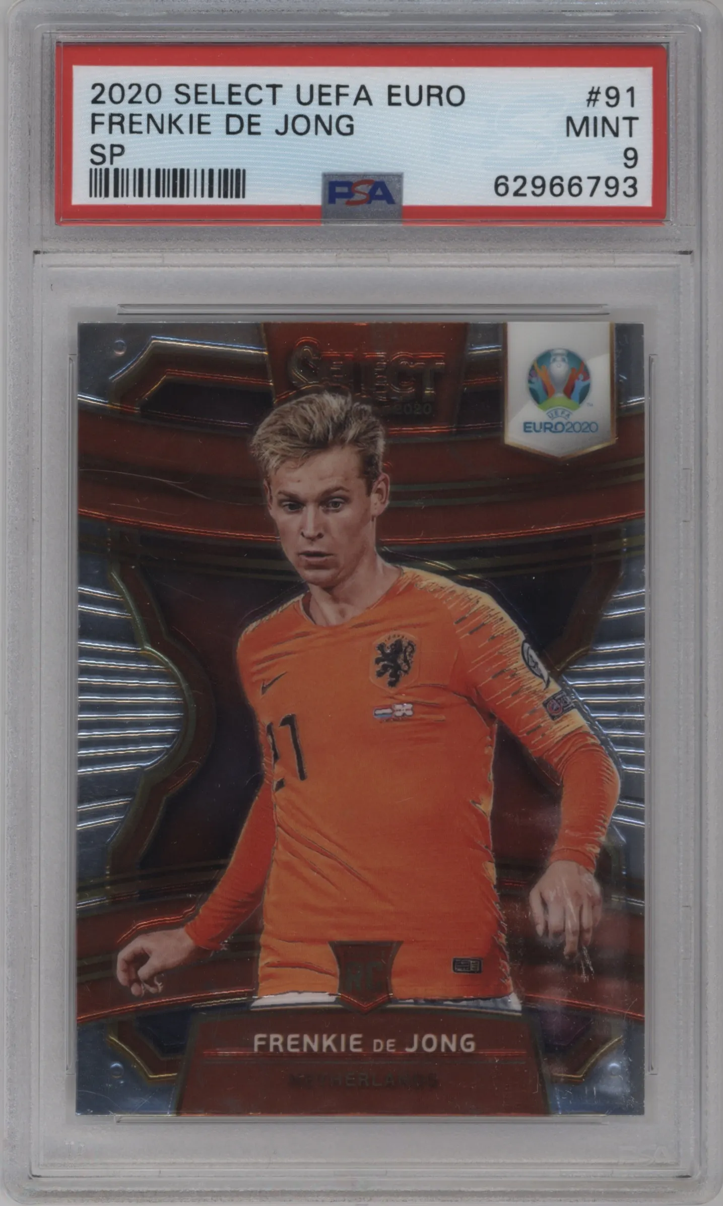 2020 Panini Select UEFA Euro Variation Frenkie de Jong PSA 9