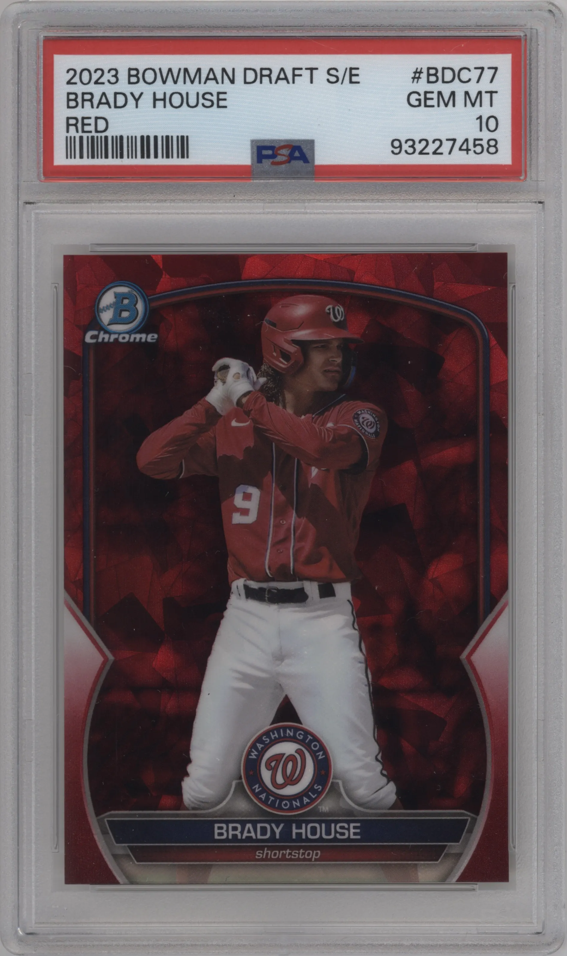 2023 Bowman Draft Sapphire Brady House Red #BDC-77 PSA 10