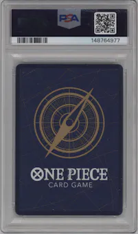 Buggy from the 2026 One Piece set featuring a 3rd Anniversary - Gold parallel graded by PSA and given an overall grade of 10.