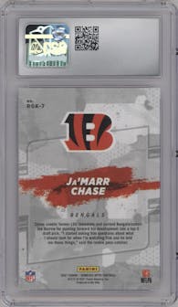 Ja'Marr Chase from the 2021 Panini Donruss Optic set graded by CSG and given an overall grade of 10.