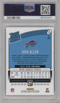 Josh Allen from the 2018 Panini Donruss Optic set graded by PSA and given an overall grade of 9.