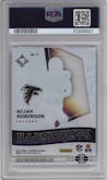 Bijan Robinson from the 2023 Panini Illusions set graded by PSA and given an overall grade of 10.