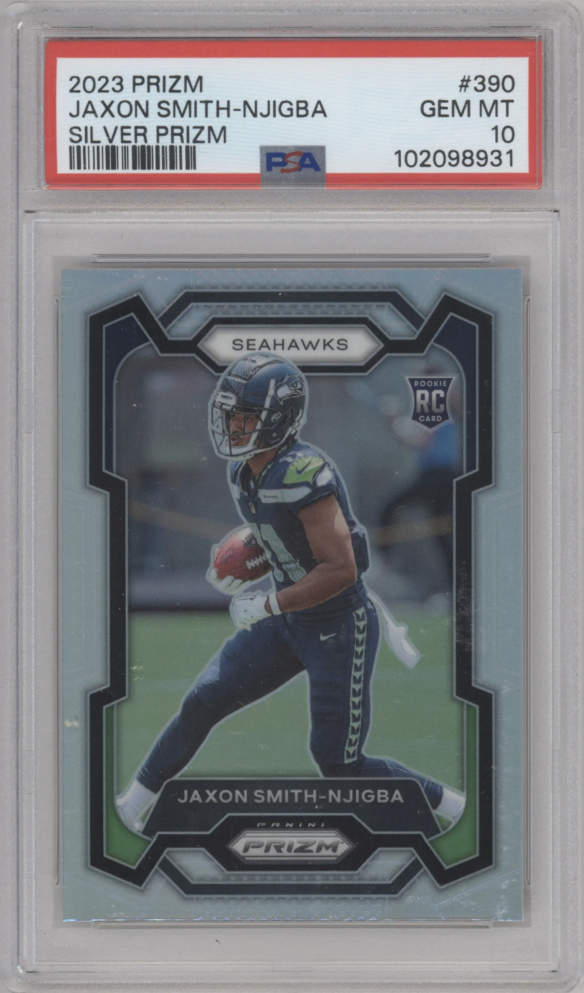 2023 Panini Prizm Jaxon Smith-Njigba Silver Prizm PSA 10