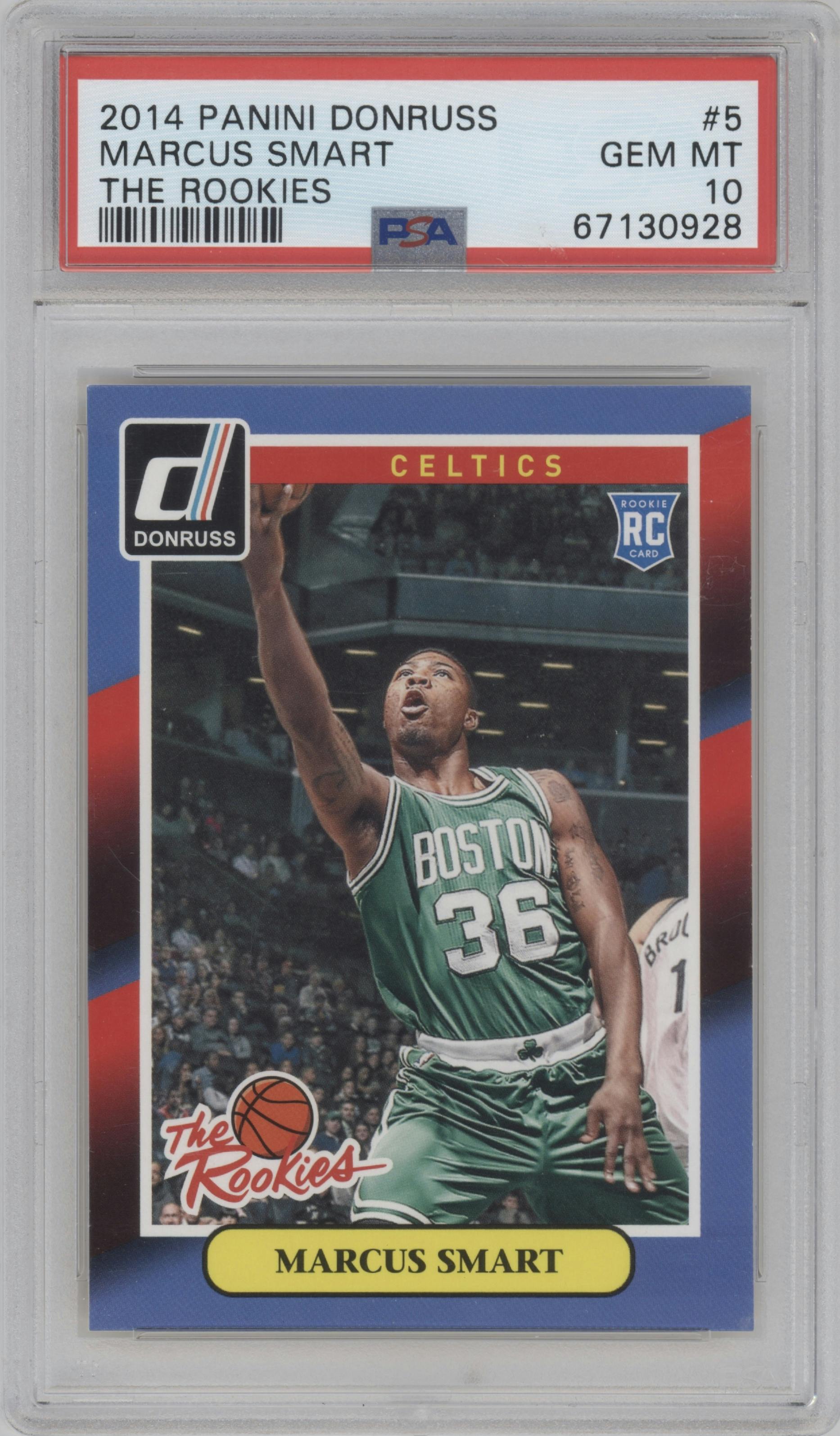 Marcus Smart from the 2014-15 Panini Donruss  set graded by PSA and given an overall grade of 10.