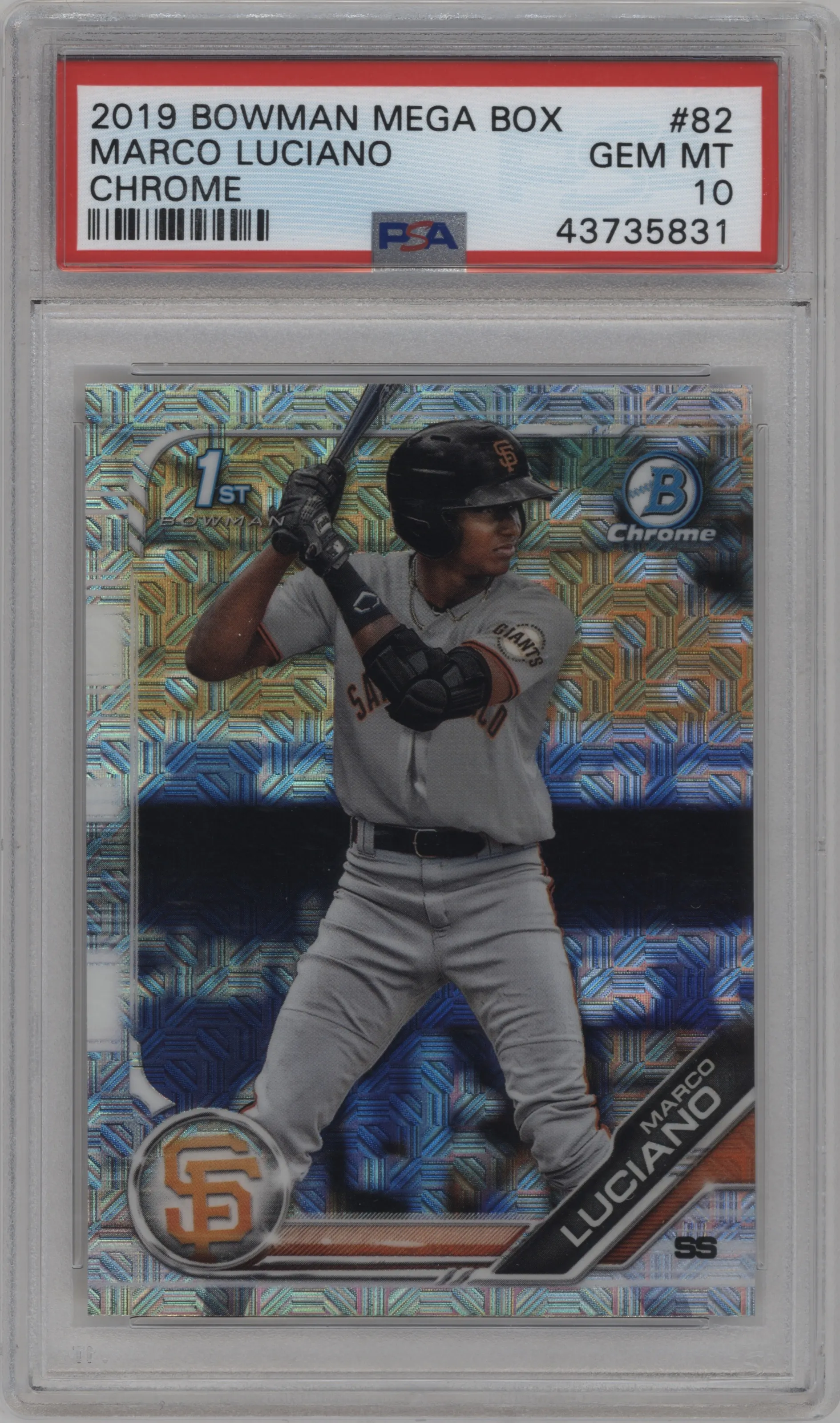 2019 Bowman Mega Box Chrome Marco Luciano PSA 10