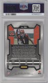 Ja'Marr Chase from the 2023 Panini Prizm set featuring a Blue Sparkle parallel graded by PSA and given an overall grade of 9.