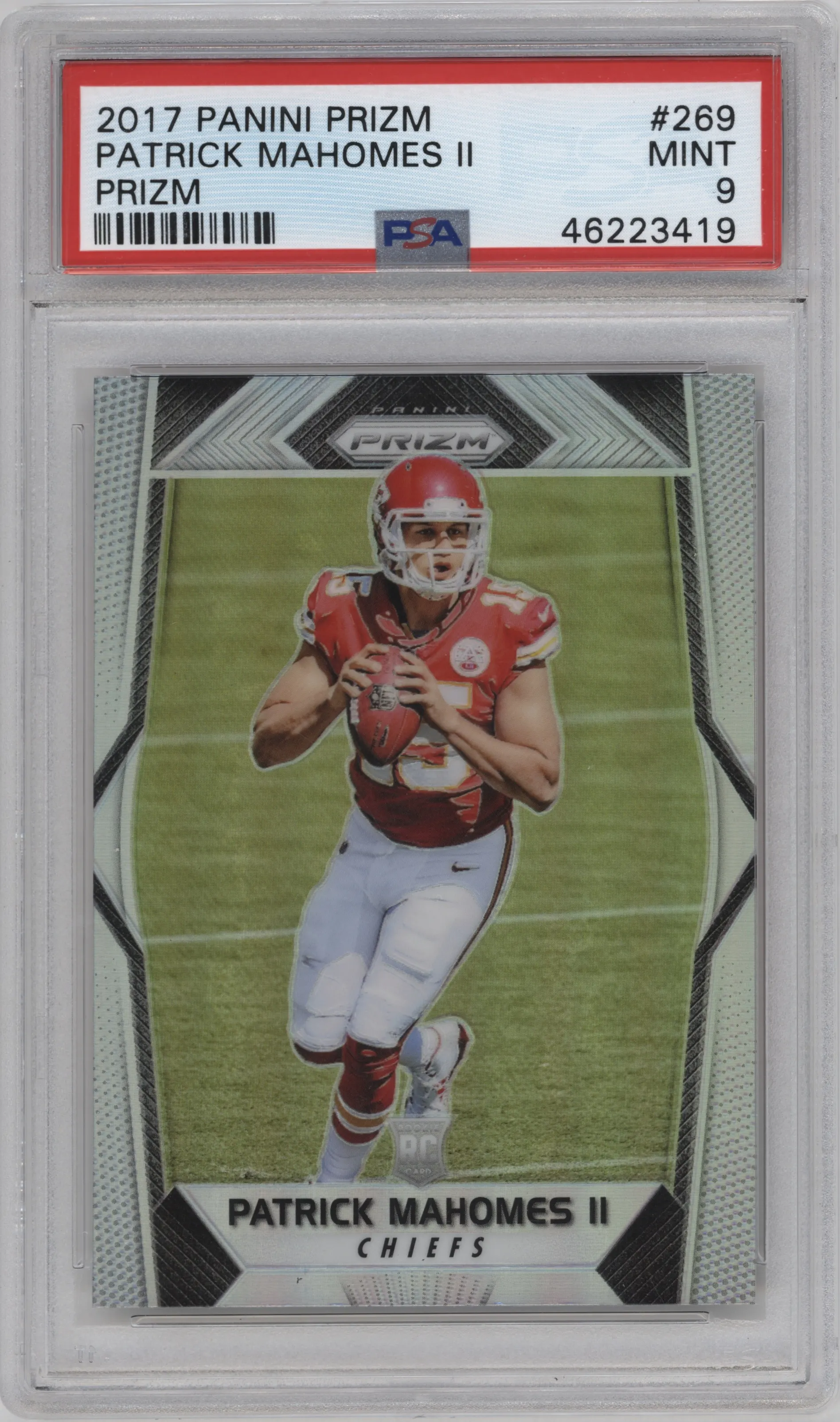 2017 Panini Prizm Patrick Mahomes II Prizm #269 PSA 9
