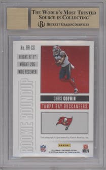 Chris Godwin from the 2017 Panini Contenders set graded by Beckett and given an overall grade of 9.5.