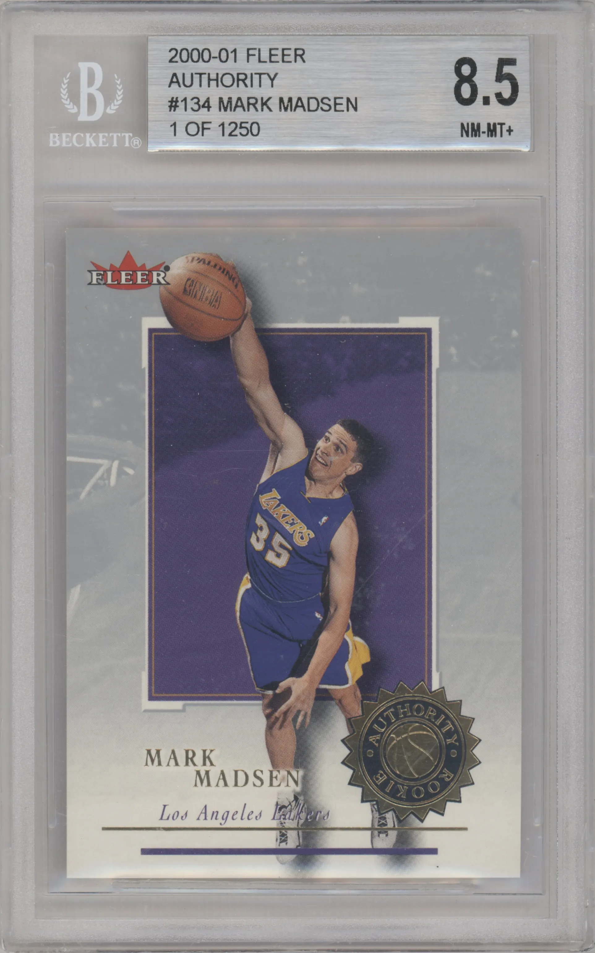 2000 Fleer Authority Mark Madsen BGS 8.5