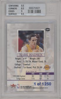 Mark Madsen from the 2000-01 Fleer Authority set graded by Beckett and given an overall grade of 8.5.