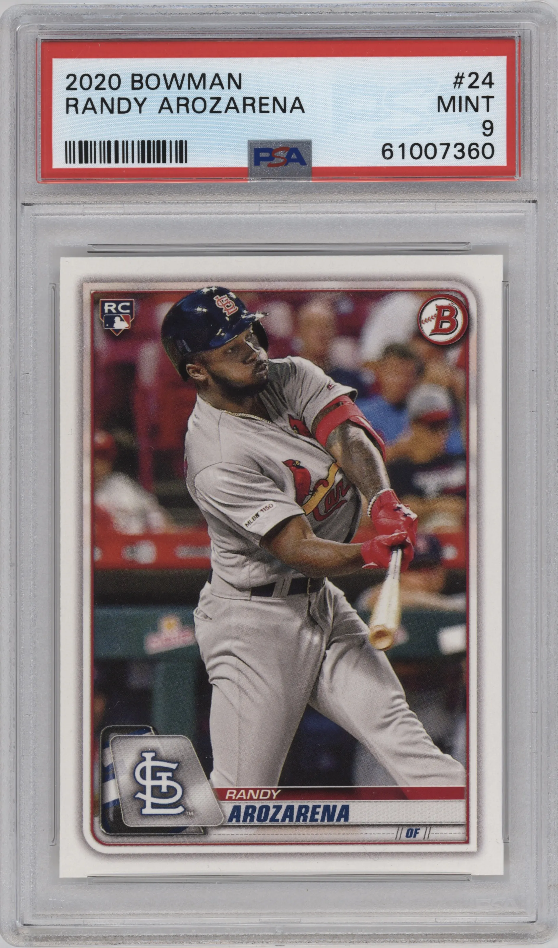 2020 Bowman Randy Arozarena #24 PSA 9