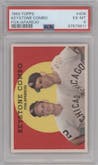 Nellie Fox/Luis Aparicio from the 1959 Topps set graded by PSA and given an overall grade of 6.