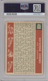 Nellie Fox/Luis Aparicio from the 1959 Topps set graded by PSA and given an overall grade of 6.