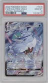 Ice Rider Calyrex VMAX from the 2022 Pokemon SWSH set graded by PSA and given an overall grade of 10.
