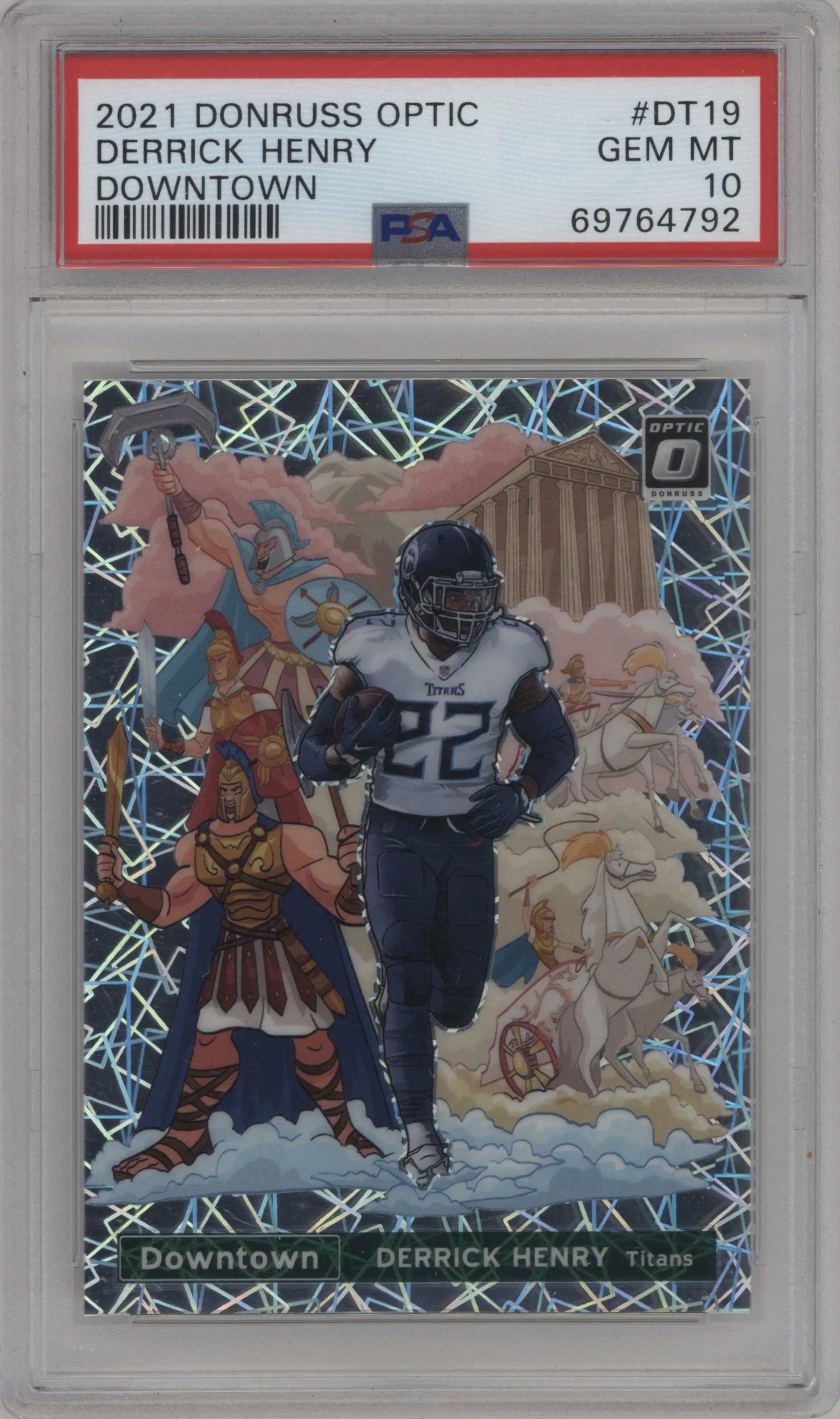 2021 Panini Donruss Optic Downtown Derrick Henry #DT-19 PSA 10