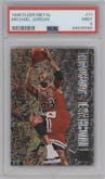 Michael Jordan from the 1996-97 Fleer Metal  set graded by PSA and given an overall grade of 9.