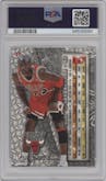 Michael Jordan from the 1996-97 Fleer Metal  set graded by PSA and given an overall grade of 9.