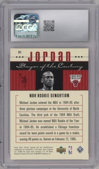 Michael Jordan from the 1998-99 Upper Deck Century Legends set graded by CSG and given an overall grade of 8.
