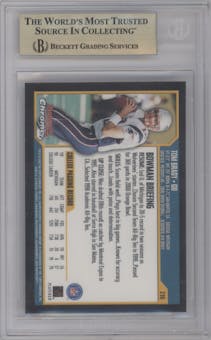 Tom Brady from the 2000 Bowman Chrome set graded by Beckett and given an overall grade of 9.5.