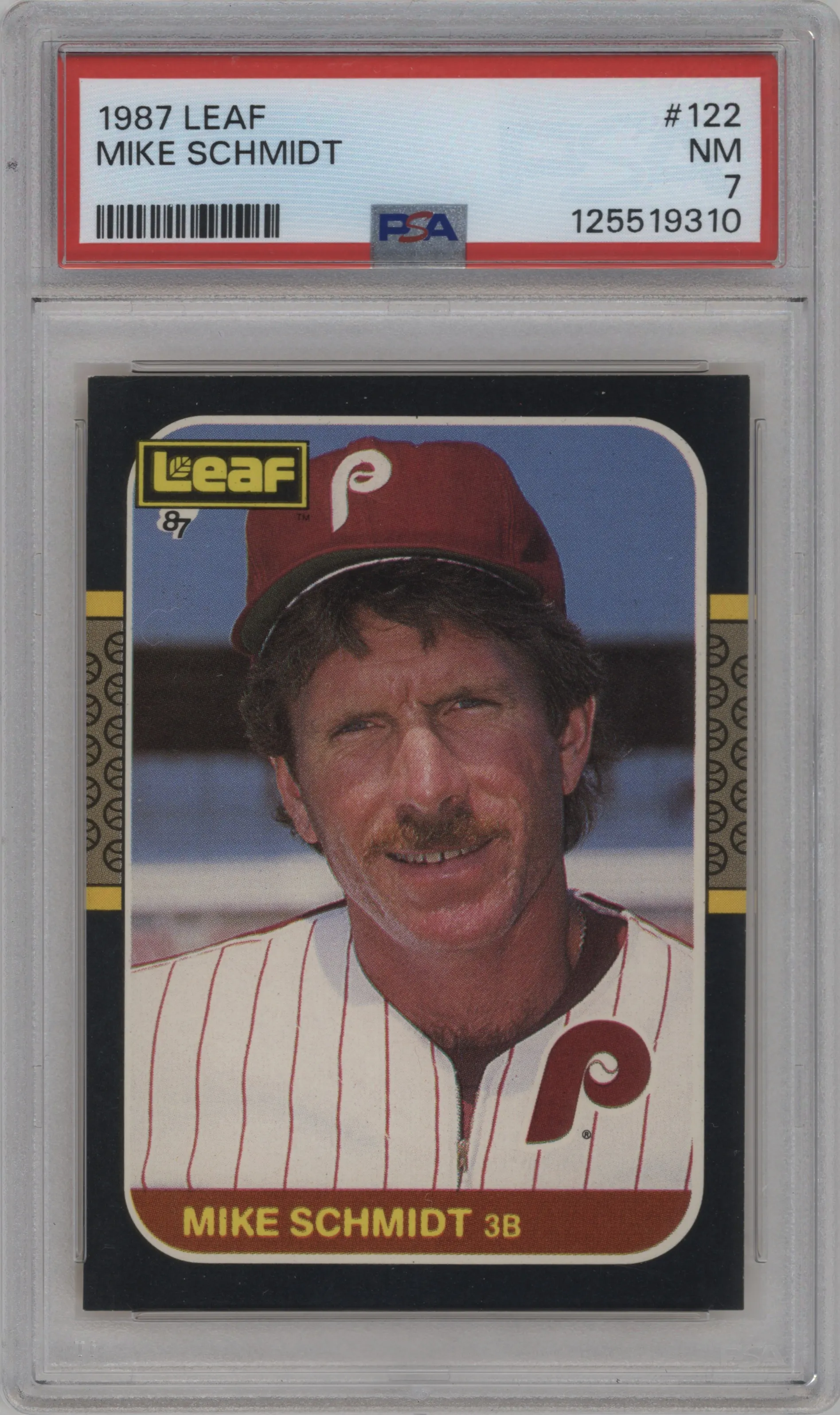 1987 Leaf Mike Schmidt PSA 7