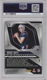 Drake Maye from the 2024 Panini Prizm set graded by PSA and given an overall grade of 10.