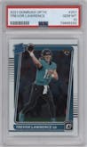 Trevor Lawrence from the 2021 Panini Donruss Optic set graded by PSA and given an overall grade of 10.