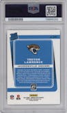 Trevor Lawrence from the 2021 Panini Donruss Optic set graded by PSA and given an overall grade of 10.