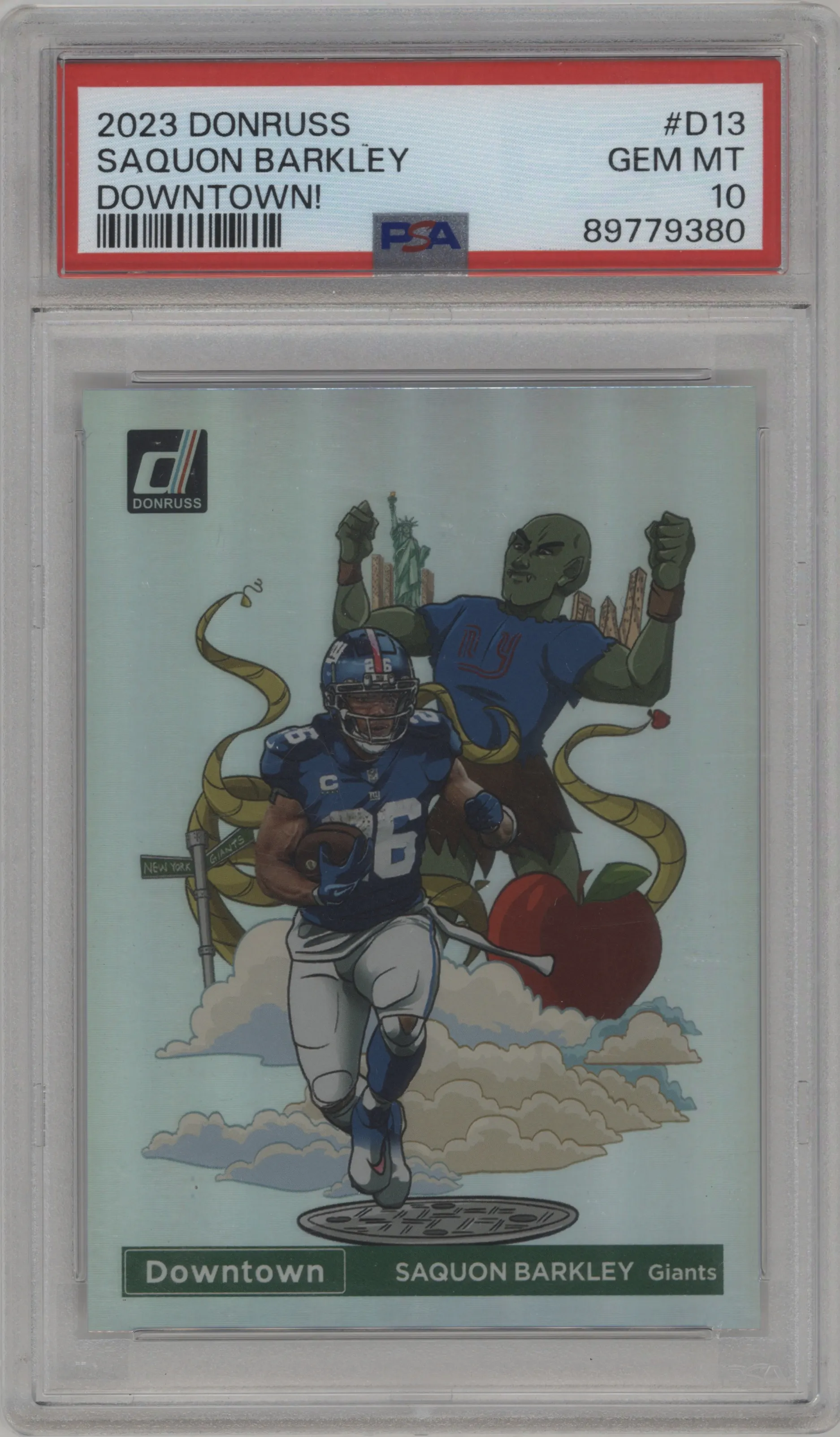 2023 Panini Donruss Downtown Saquon Barkley #D-13 PSA 10