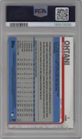 Shohei Ohtani from the 2019 Topps Chrome set graded by PSA and given an overall grade of 9.