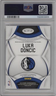 Luka Doncic from the 2018-19 Panini Certified set graded by PSA and given an overall grade of 9.