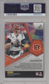 Joe Burrow from the 2022 Panini Mosaic set featuring a White Mosaic parallel graded by PSA and given an overall grade of 10.