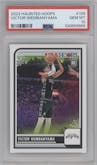 Victor Wembanyama from the 2023-24 Panini Haunted Hoops set graded by PSA and given an overall grade of 10.