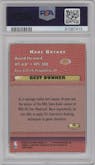 Kobe Bryant from the 1997-98 Bowman's Best set featuring a Refractor parallel graded by PSA and given an overall grade of 8.