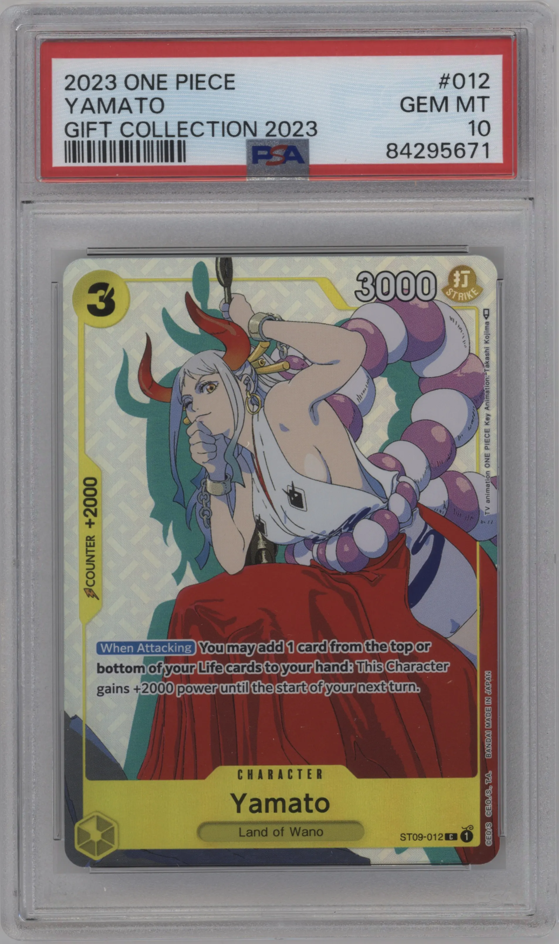 2023 One Piece Gift Collection 2023 Yamato C #ST09-012 C PSA 10
