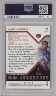 Nate Robinson  from the 2004-05 Topps Finest set featuring a Refractor parallel graded by PSA and given an overall grade of 10.