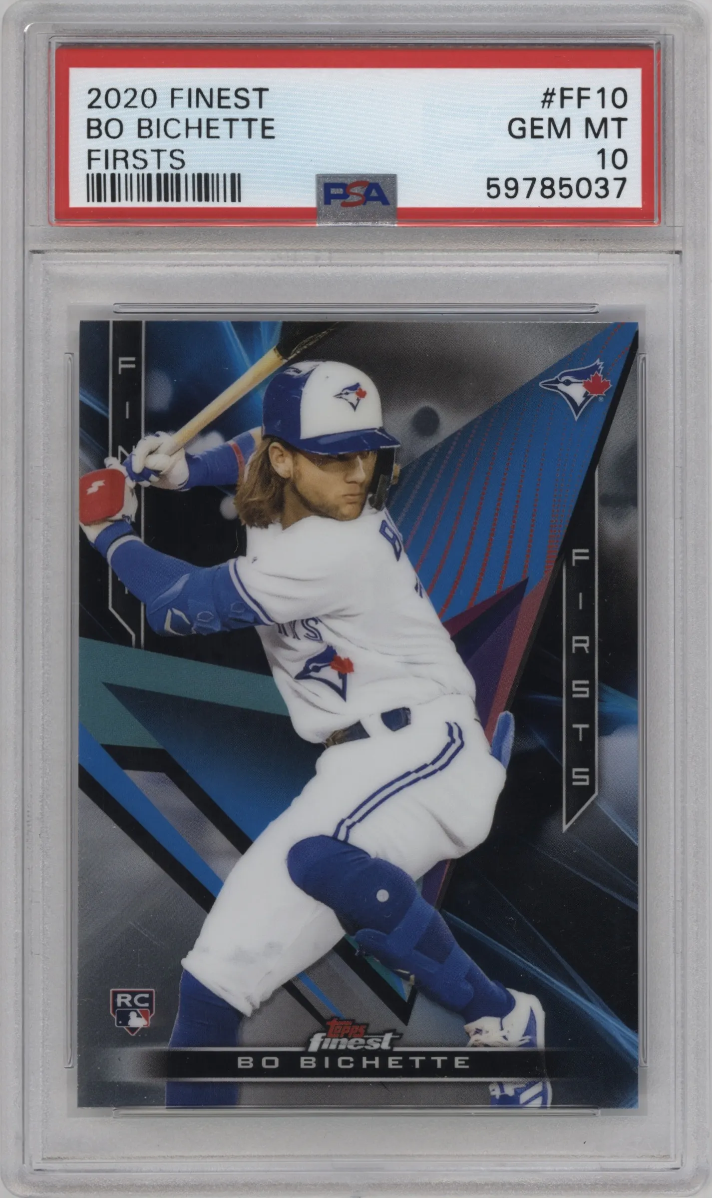 2020 Topps Finest Finest Firsts Bo Bichette #FF-10 PSA 10