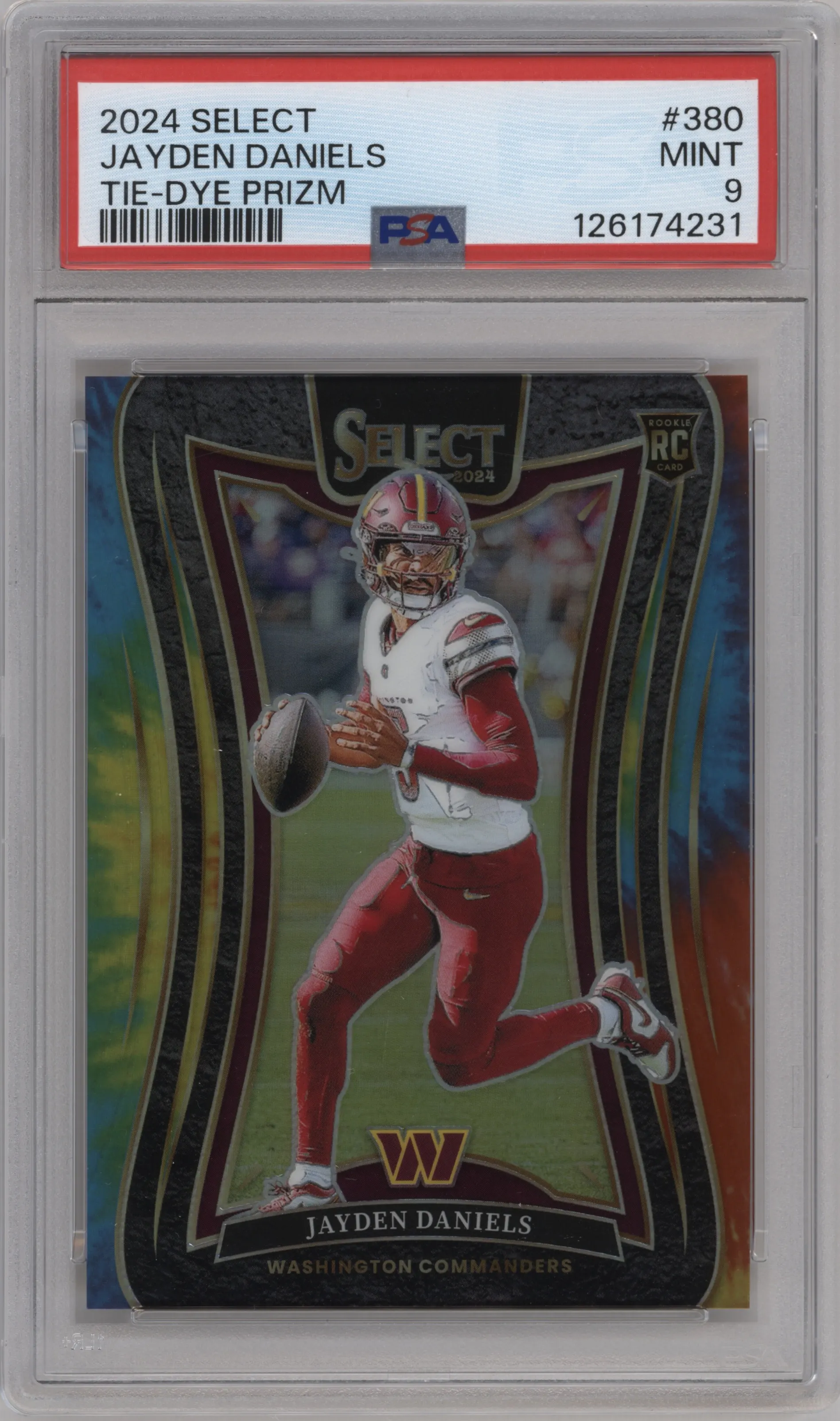 2024 Panini Select Suite Lvl. Jayden Daniels Tie-Dye #380 PSA 9